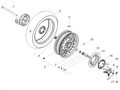 Rear rim 4X16" with bearings
