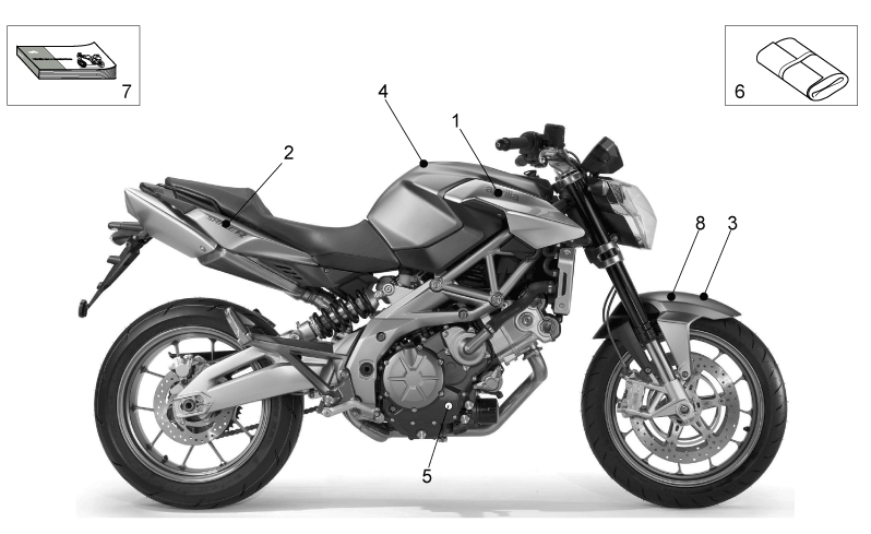 Rear fairing decal Shiver 750