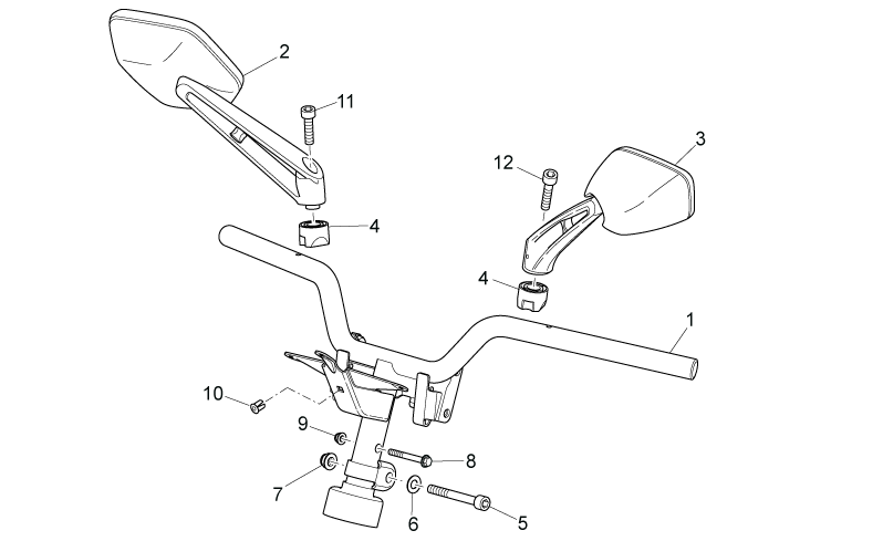 RH rearview mirror