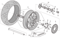 Rear tyre 180/55 ZR 17" Pirelli