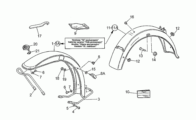 Front mudguard, white