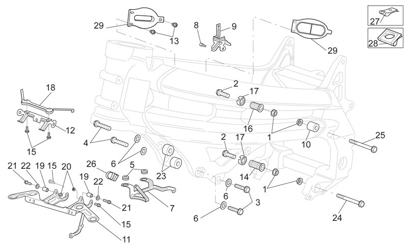 Fairing fixing plate