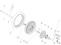 Front wheel 2.5X19" with bearings