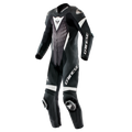 Laguna Seca 6 - Perforated One-Piece Leather Racing Suit Short/Tall Fit (S/T) - Black/White/Anthracite