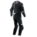 Laguna Seca 6 - Perforated One-Piece Leather Racing Suit Short/Tall Fit (S/T) - Black/White/Anthracite
