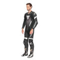 Laguna Seca 6 - Perforated One-Piece Leather Racing Suit Short/Tall Fit (S/T) - Black/White/Anthracite