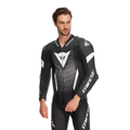 Laguna Seca 6 - Perforated One-Piece Leather Racing Suit Short/Tall Fit (S/T) - Black/White/Anthracite