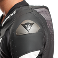 Laguna Seca 6 - Perforated One-Piece Leather Racing Suit Short/Tall Fit (S/T) - Black/White/Anthracite