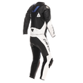 Demon Sprint - Two-Piece Motorcycle Suit In Leather Men - Black/White/Red-Lava