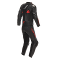 Demon Sprint - Two-Piece Motorcycle Suit In Leather Men - Black/Black/Red-Lava