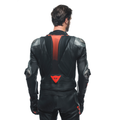 Laguna Seca 5 - Men's 2-Piece Motorcycle Leather Suit - Black/Anthracite/Red-Fluo