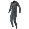 Laguna Seca 5 - Men's 2-Piece Motorcycle Leather Suit - Black/Anthracite/Red-Fluo