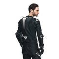 Laguna Seca 5 - Men's 2-Piece Motorcycle Leather Suit (Short/Tall) - Black/Black/White
