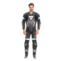 Laguna Seca 6 - Perforated One-Piece Leather Racing Suit - Black/White/Anthracite