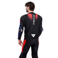 Laguna Seca 6 - Perforated One-Piece Leather Racing Suit - Black/Blue/Red