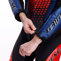 Laguna Seca 6 - Perforated One-Piece Leather Racing Suit - Black/Blue/Red