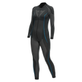 Fulminea - Women's Two-Piece Leather Suit - Black/White