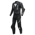 Laguna Seca 5 - Men's 2-Piece Motorcycle Leather Suit - Black/Black/White