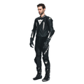 Laguna Seca 5 - Men's 2-Piece Motorcycle Leather Suit - Black/Black/White