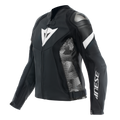Avro 5 - Women's Motorcycle Leather Jacket - Black/Black/White