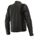 Istrice - Men's Motorcycle Perforated Leather Jacket - Dark-Brown