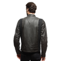 Istrice - Men's Motorcycle Perforated Leather Jacket - Dark-Brown