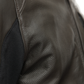 Istrice - Men's Motorcycle Perforated Leather Jacket - Dark-Brown
