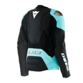 Racing 5 - Women's Leather Motorcycle Jacket - Black/Water