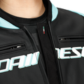Racing 5 - Women's Leather Motorcycle Jacket - Black/Water