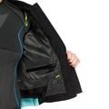 Racing 5 - Women's Leather Motorcycle Jacket - Black/Water
