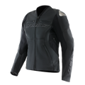 Racing 5 - Women's Leather Motorcycle Jacket - Black/Water