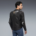 Super Speed 5 - Perforated Leather Motorcycle Jacket Men - Black/Black/Gold