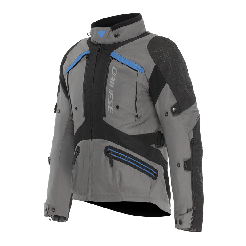 Gullfoss D-Dry - Motorcycle Jacket Waterproof Men - Gargoyle/Black/Blue