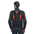 Super Rider 2 ABSOLUTESHELL™ - Men's Waterproof Motorcycle Jacket - Black/Dark-Gull-Gray/Fluo-Red