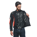 Super Rider 2 ABSOLUTESHELL™ - Men's Waterproof Motorcycle Jacket - Black/Dark-Gull-Gray/Fluo-Red