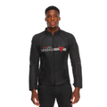 Herosphere Air Tex - Men's Motorcycle Jacket In Fabric - Black/White Stripes/Red