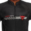 Herosphere Air Tex - Men's Motorcycle Jacket In Fabric - Black/White Stripes/Red