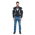 Avro 5 - Men's Fabric Motorcycle Jacket - Black/White/Black