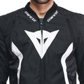 Avro 5 - Men's Fabric Motorcycle Jacket - Black/White/Black