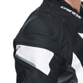 Avro 5 - Men's Fabric Motorcycle Jacket - Black/White/Black