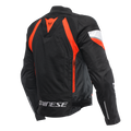 Avro 5 - Men's Fabric Motorcycle Jacket - Black/Red-Fluo/White