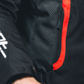 Avro 5 - Men's Fabric Motorcycle Jacket - Black/Red-Fluo/White