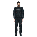 Air Frame 3 Tex - Men's Summer Motorcycle Jacket In Fabric - Black/Black/Red-Fluo