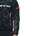 Air Frame 3 Tex - Men's Summer Motorcycle Jacket In Fabric - Black/Black/Red-Fluo