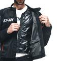 Air Frame 3 Tex - Men's Summer Motorcycle Jacket In Fabric - Black/Black/Red-Fluo