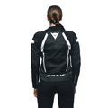 Avro 5 - Women's Fabric Motorcycle Jacket - Black/White/Black