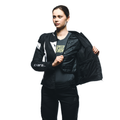 Avro 5 - Women's Fabric Motorcycle Jacket - Black/White/Black