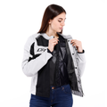 Air Frame 3 Tex - Women's Summer Motorcycle Jacket In Fabric - Light Gray/Light Gray/Black