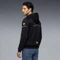 VR46 Hoodie Full Zip - Men's Protective Motorcycle Hoodie - Black/Yellow-Fluo