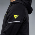 VR46 Hoodie Full Zip - Men's Protective Motorcycle Hoodie - Black/Yellow-Fluo